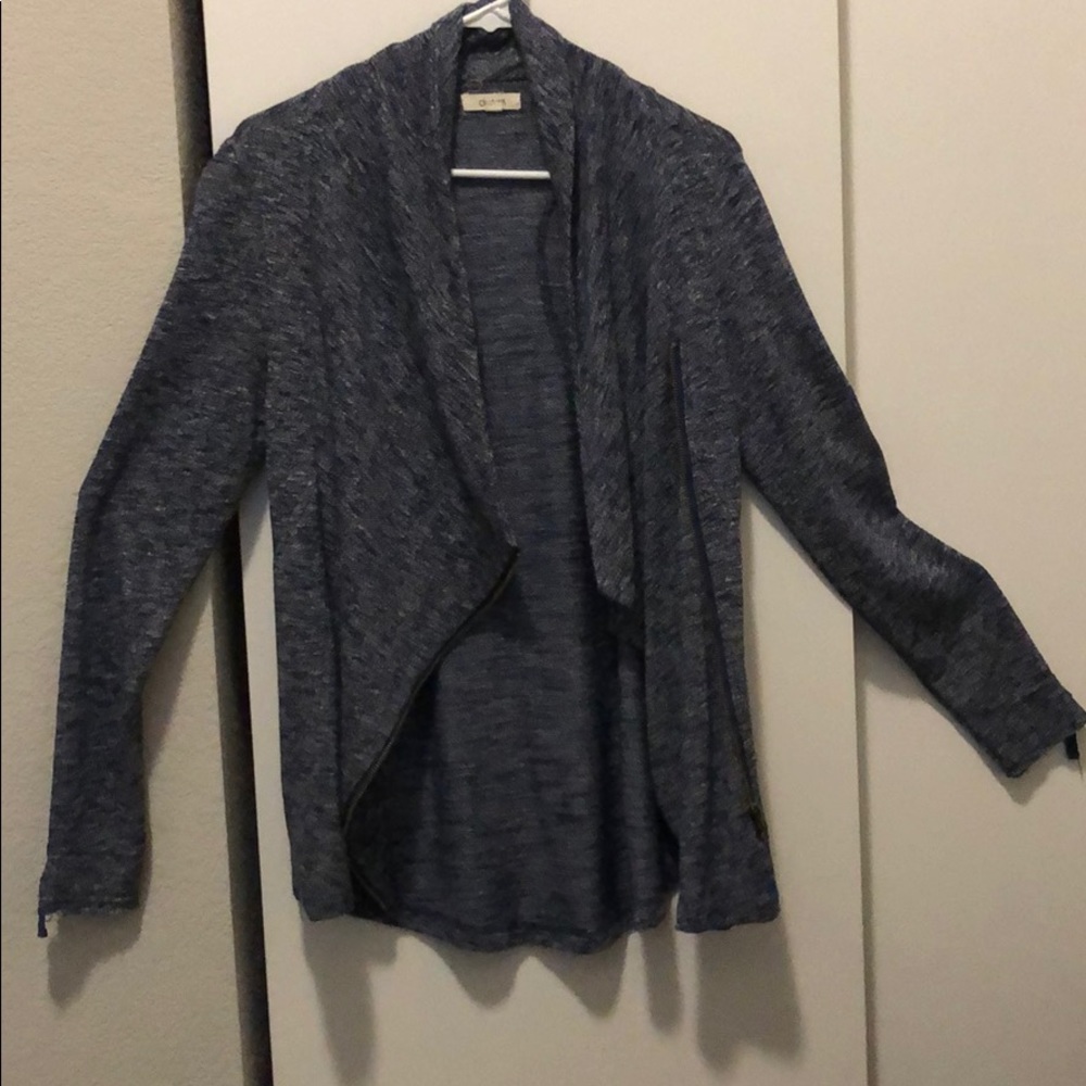 Cardigan with side zip up